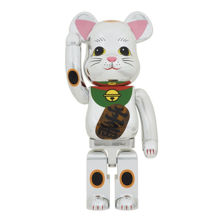 BE@RBRICK Manekineko Silver Plated Emit Light 1000% (ASK)