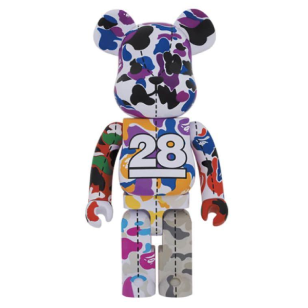 BE@RBRICK BAPE 28th Camo Multi 1000% #2 - ActionCity