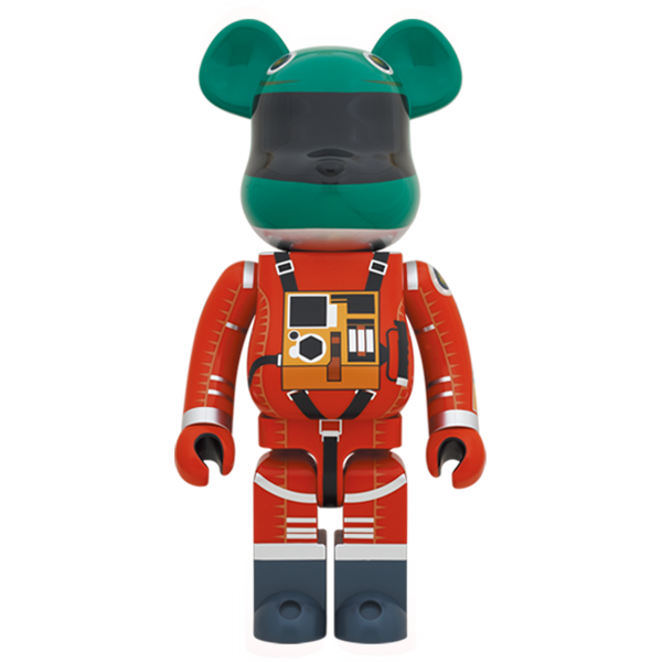 BE@RBRICK Space Suit Green Helmet & Orange Suit 1000% - ActionCity