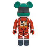 BE@RBRICK Space Suit Green Helmet & Orange Suit 1000%