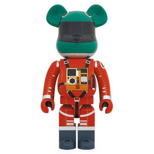 BE@RBRICK Space Suit Green Helmet & Orange Suit 1000%