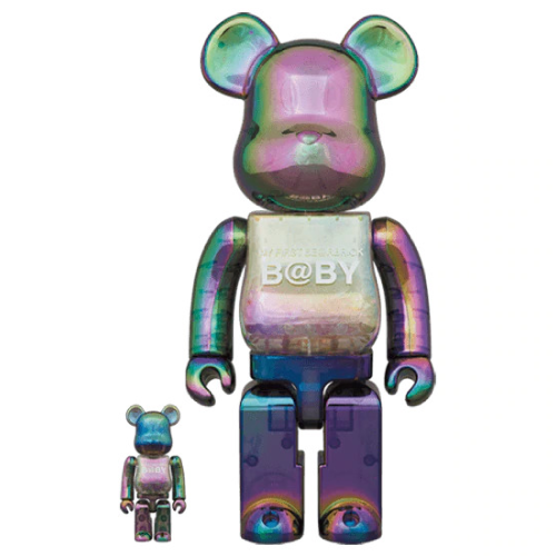 My First BE@RBRICK Baby Clear Black Chrome Ver. 100% & 400%