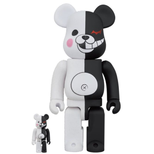 BE@RBRICK Monokuma Rubber Coating & Flocky Ver. 100% & 400%