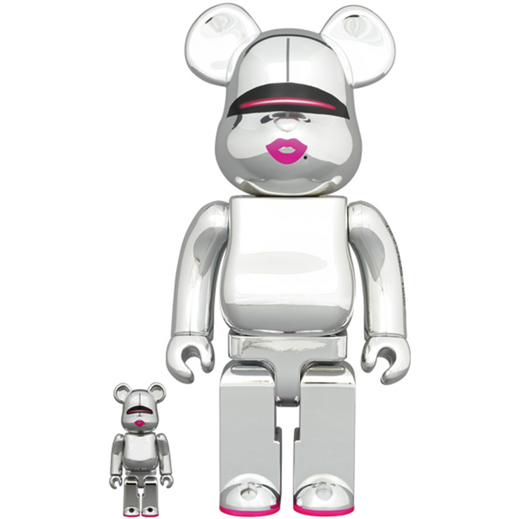 BE@RBRICK Sorayama x 2G Silver Ver 100% & 400%