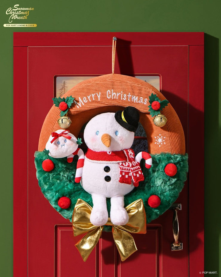 POP MART Bobo & Coco Snowman Christmas Wreath