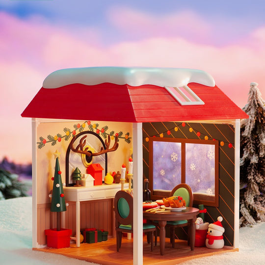 POP MART Pop Christmas Cabin Assembly Model (Christmas Fairy Tale)