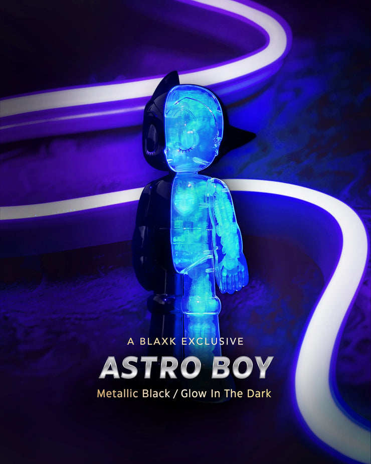 A BLAXK Exclusive Astro Boy Metallic Black / Glow In The Dark