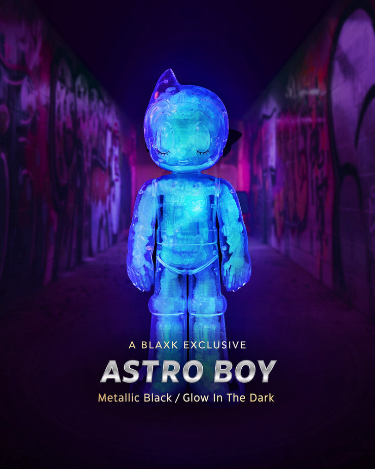 A BLAXK Exclusive Astro Boy Metallic Black / Glow In The Dark