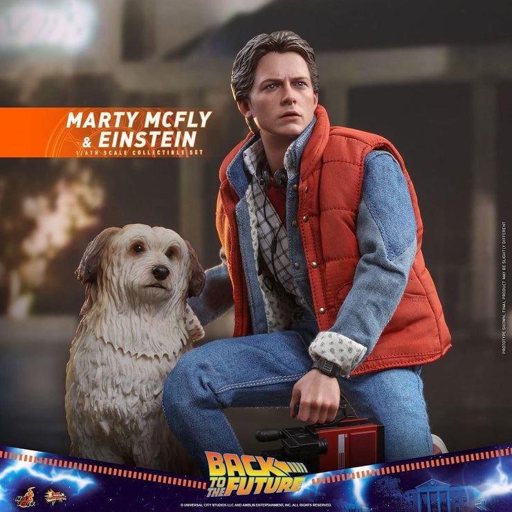 MMS573 - 1/6th scale Marty McFly and Einstein Collectible Set