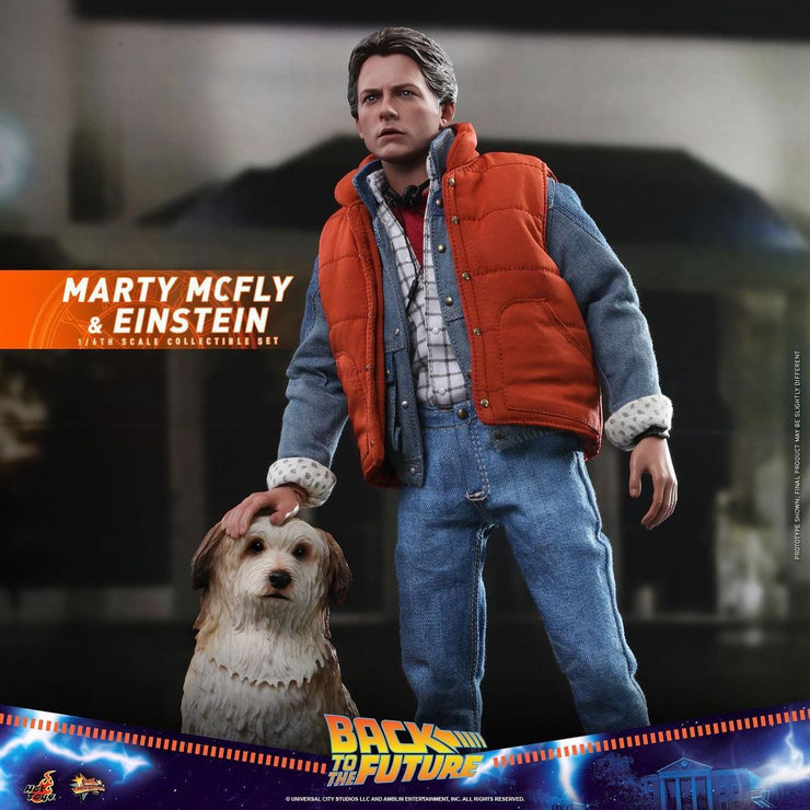 MMS573 - 1/6th scale Marty McFly and Einstein Collectible Set