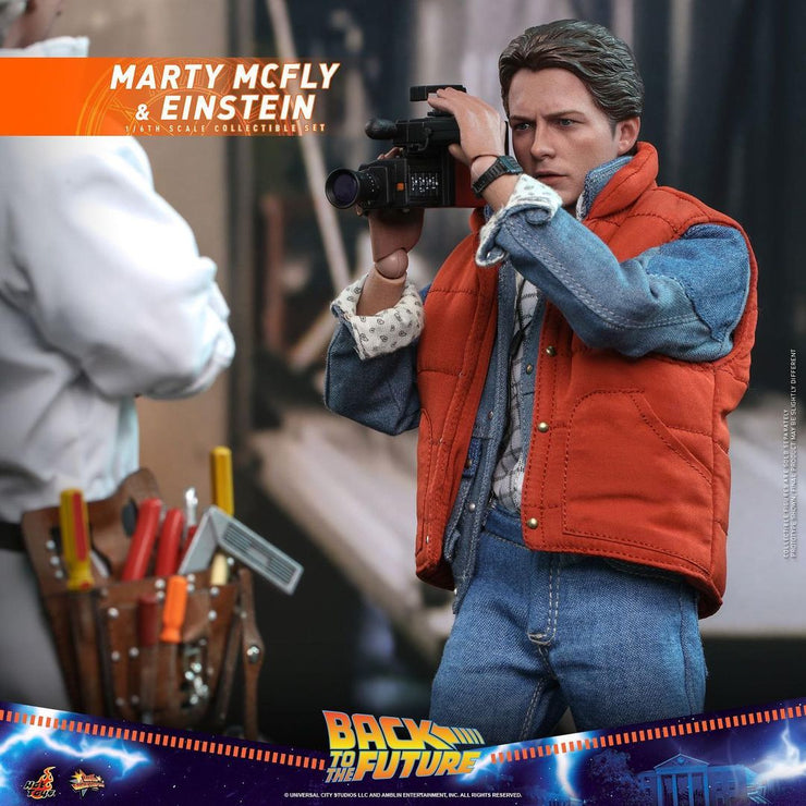 MMS573 - 1/6th scale Marty McFly and Einstein Collectible Set