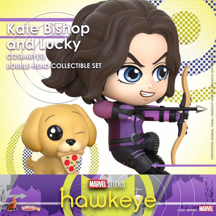 COSB913 – Kate Bishop and Lucky Cosbaby (S) Bobble-Head Collectible Set