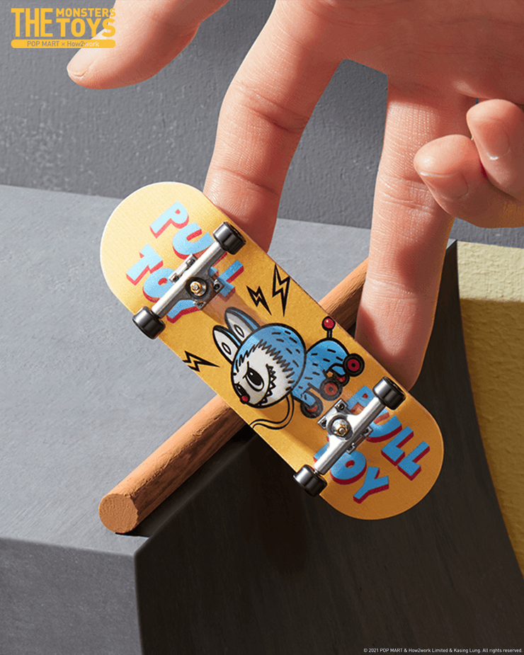 POP MART The Monster Toys Finger Skateboard Badge