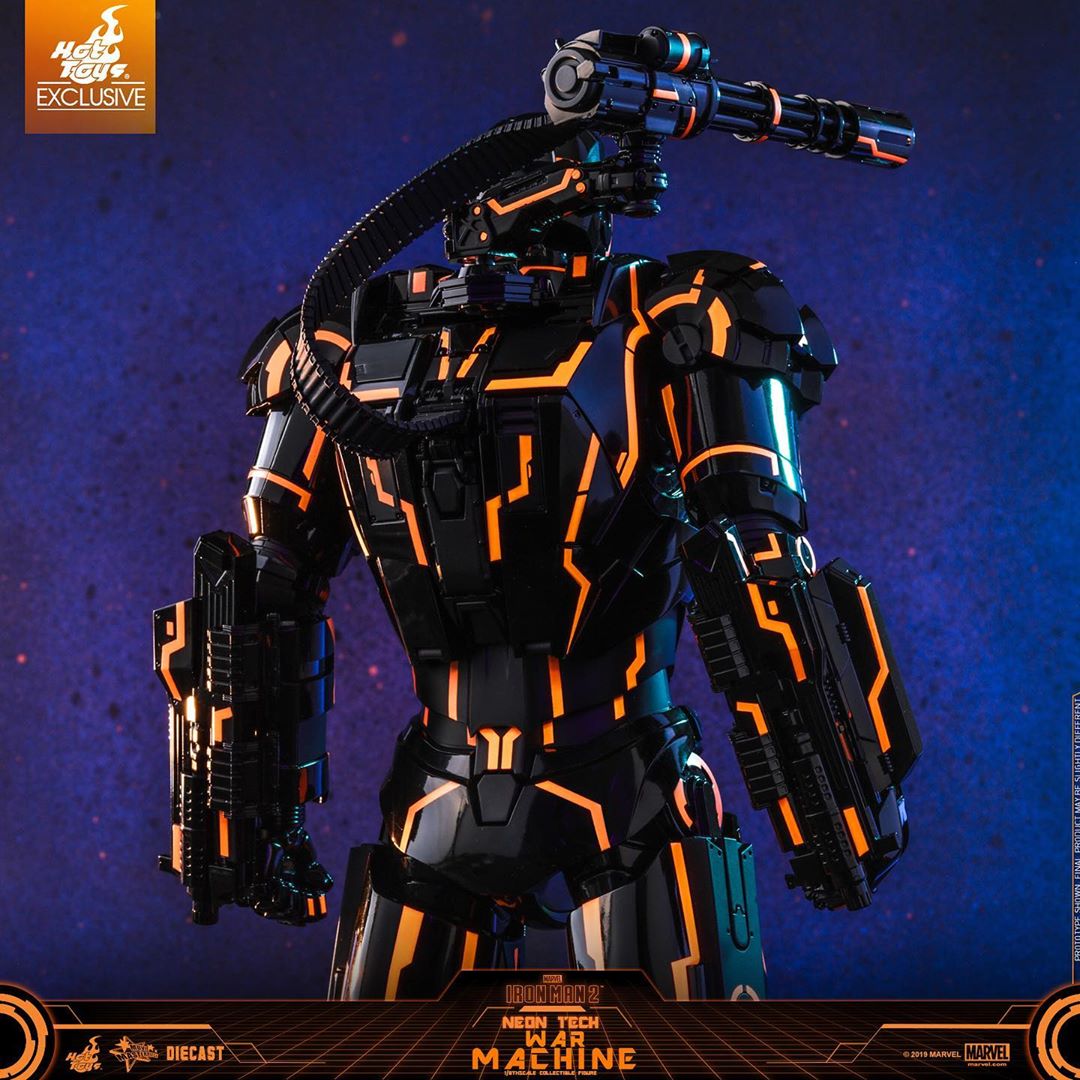 ActionCity Live: MMS553D35 + MMSC013 Bundle - 1/6th Scale Neon Tech War Machine + Neon Tech War Machine Miniature Collectible - ActionCity
