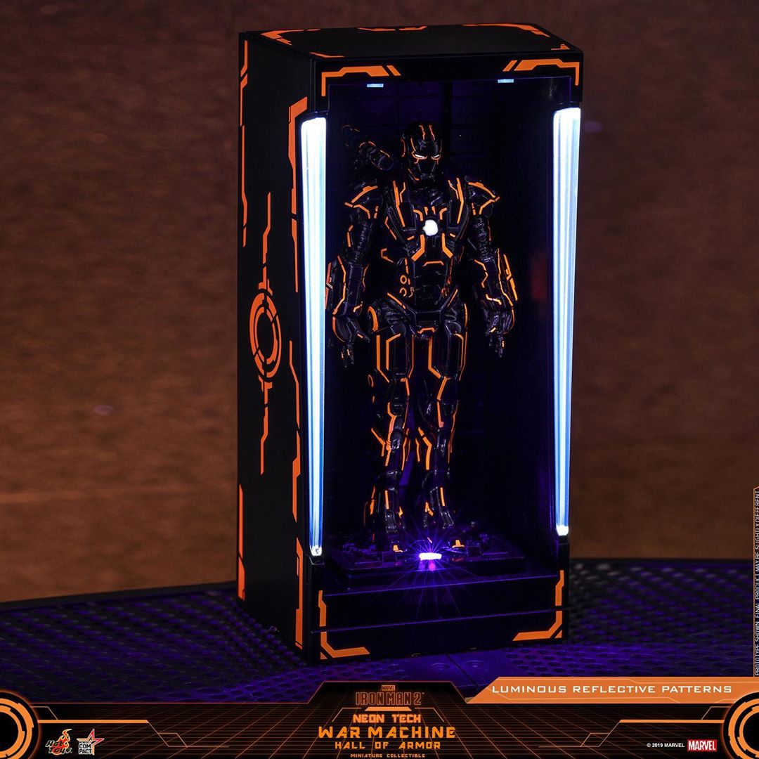 ActionCity Live: MMS553D35 + MMSC013 Bundle - 1/6th Scale Neon Tech War Machine + Neon Tech War Machine Miniature Collectible - ActionCity