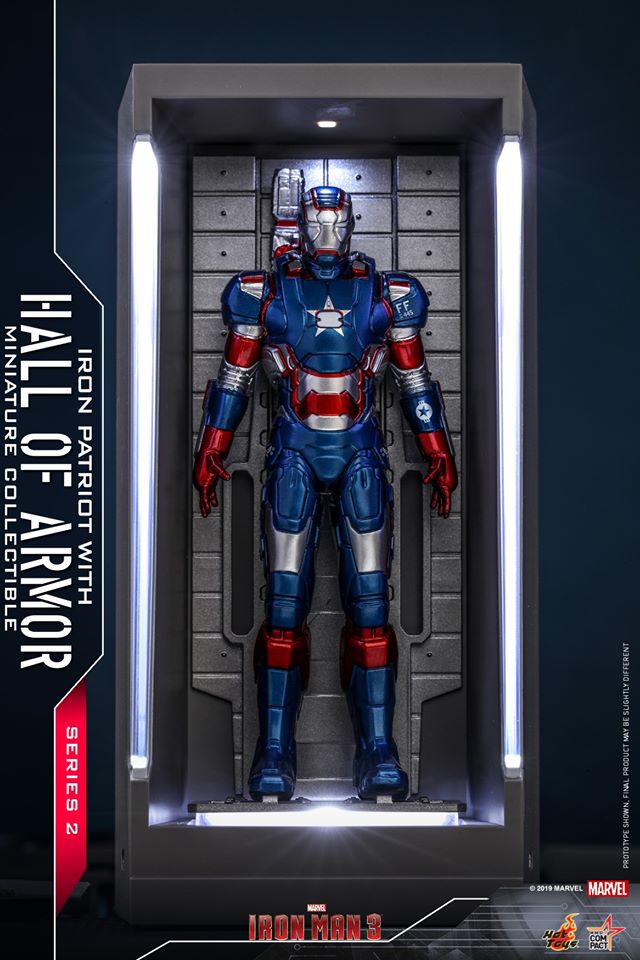 MMSC018 - Iron Patriot With Hall Of Armor Miniature Collectible - ActionCity