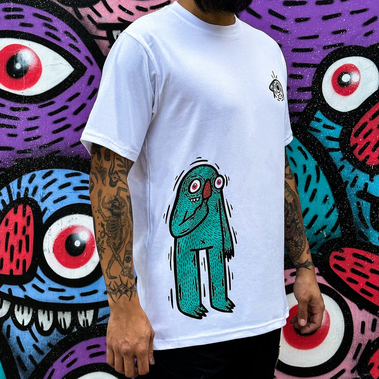 Distort Monsters Booger Tee - White (L size)