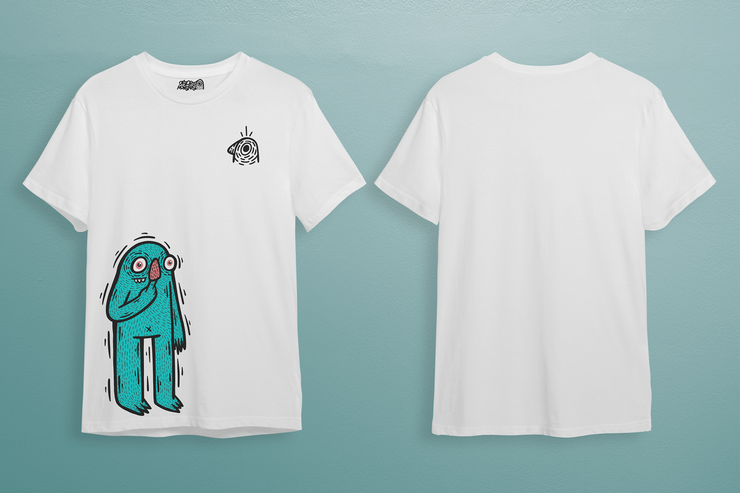 Distort Monsters Booger Tee - White (L size)