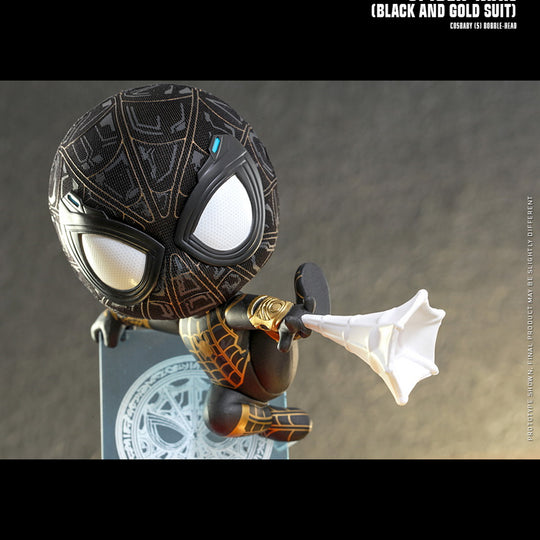 COSB916 Spider-Man (Black and Gold Suit) Cosbaby (S) Bobble-Head