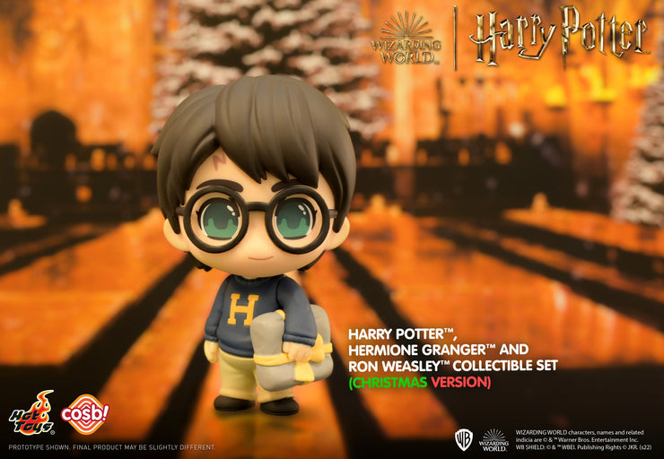CBX071 Harry Potter, Hermione Granger, and Ron Weasley Cosbi (Christmas Version) Collectible Set