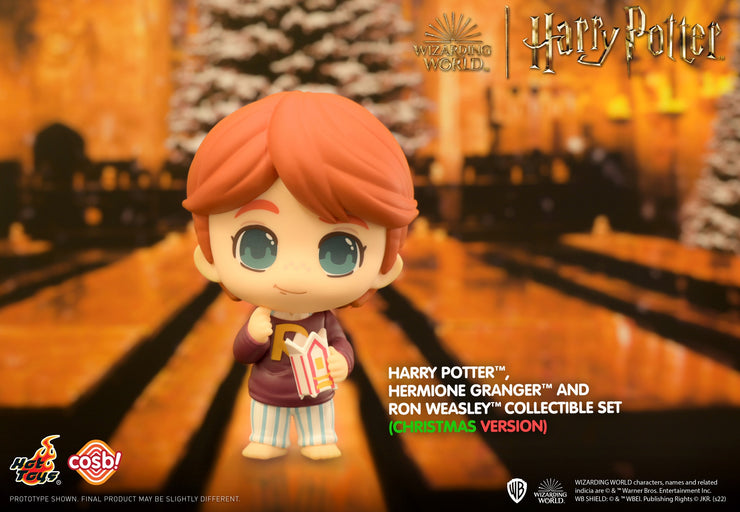 CBX071 Harry Potter, Hermione Granger, and Ron Weasley Cosbi (Christmas Version) Collectible Set