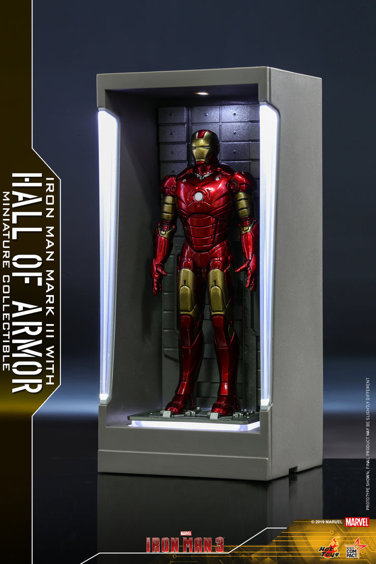 MMSC007 - Iron Man Mark III with Hall of Armor Miniature Collectible (BGCO) - ActionCity
