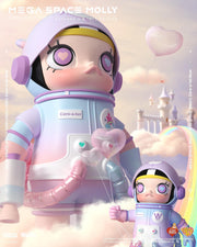 POP MART MEGA Collection 400%+100% SPACE MOLLY x Care Bears-Care-a-lot Bear