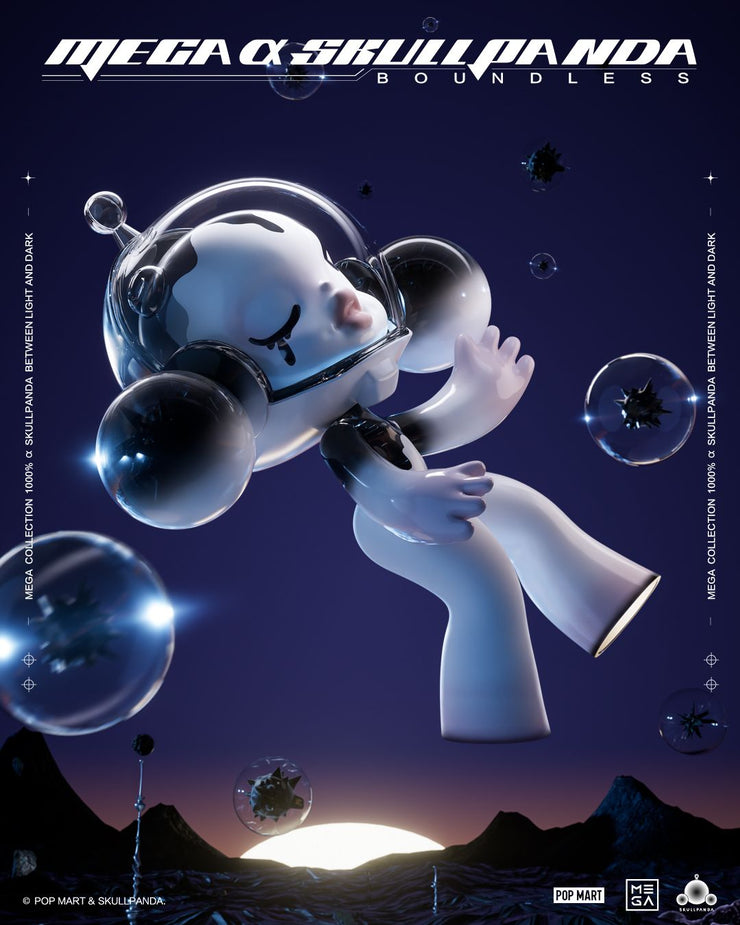 POP MART MEGA Collection 1000% α Skullpanda Between Light and Dark