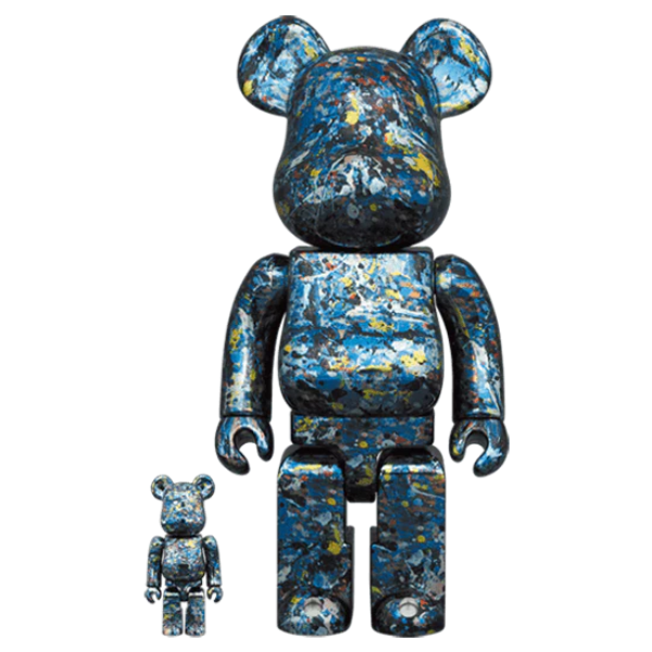 BE@RBRICK Jackson Pollock Studio Chrome Ver. 100％ & 400％