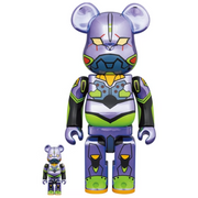 BE@RBRICK Evangelion Test Type-01 Chrome Ver. 100% & 400%