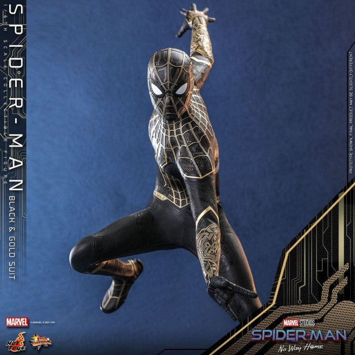 MMS604 - Spider-Man: No Way Home - 1/6th scale Spider-Man (Black & Gold Suit) Collectible Figure