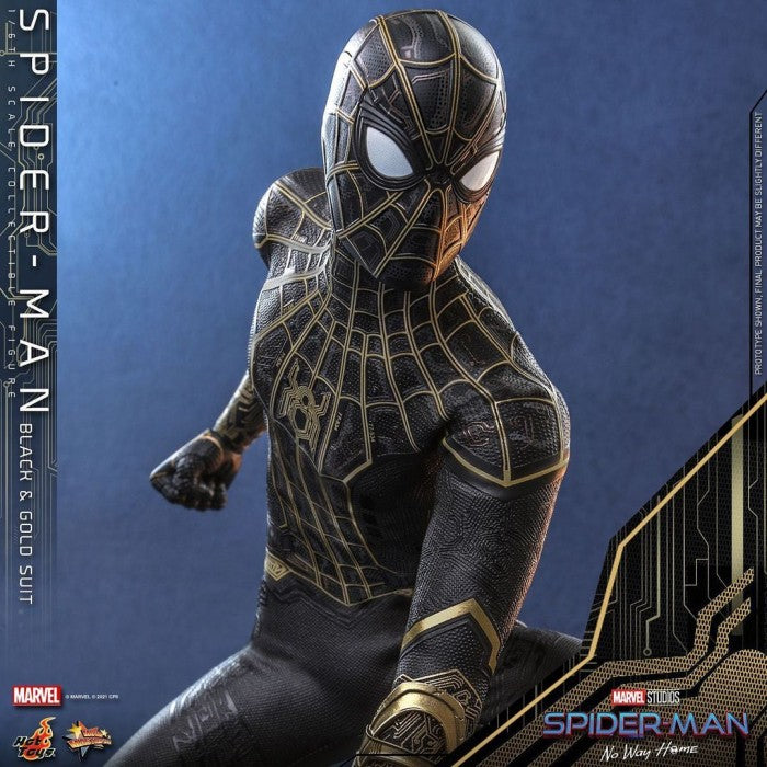 MMS604 - Spider-Man: No Way Home - 1/6th scale Spider-Man (Black & Gold Suit) Collectible Figure