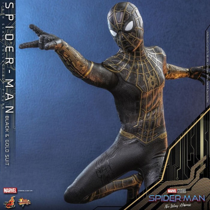 MMS604 - Spider-Man: No Way Home - 1/6th scale Spider-Man (Black & Gold Suit) Collectible Figure