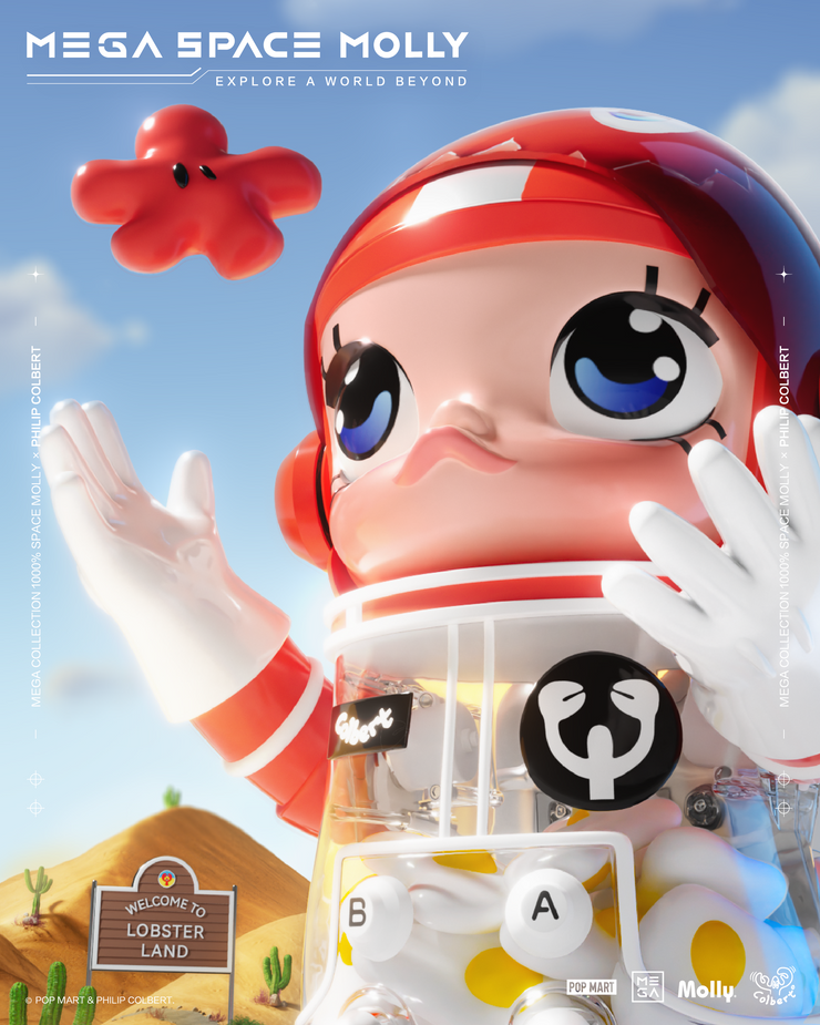 POP MART Mega Reserve Series 1000% Space Molly x Philip Colbert
