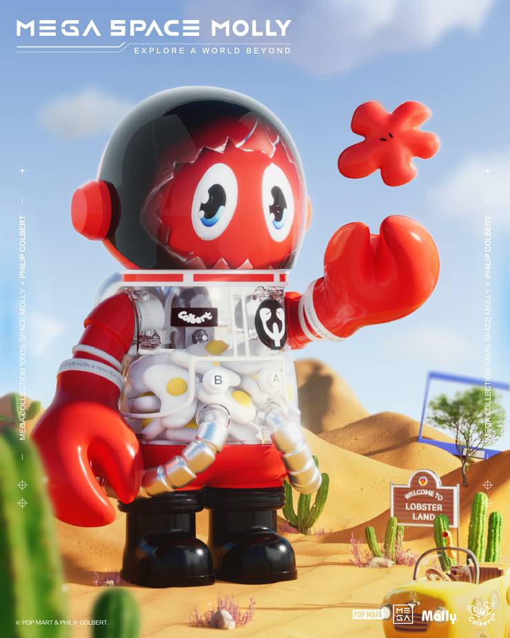 POP MART Mega Reserve Series 1000% Space Molly x Philip Colbert